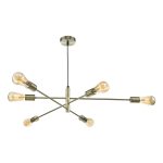 Alana 6 Light Pendant Antique Brass