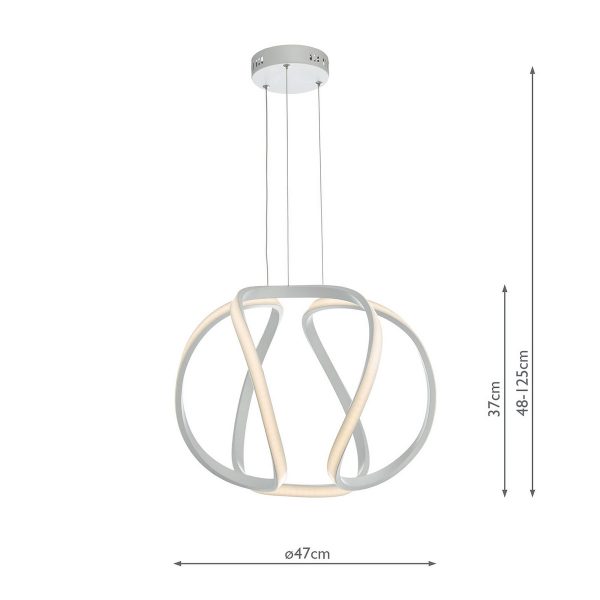 Alonsa Pendant Small White LED - Image 9