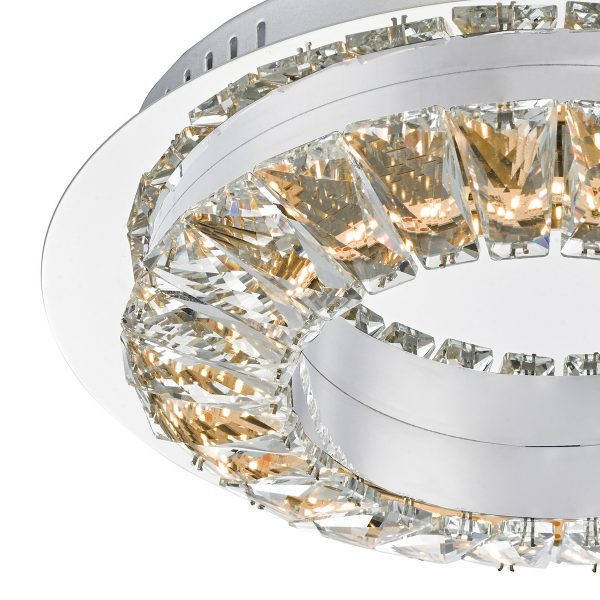 Altamura Flush Polished Chrome & Crystal LED - Image 2