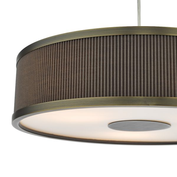 Alvaro 3 Light Single Pendant Antique Bronze Mushroom - Image 3