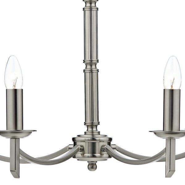 Ambassador 5 Light Dual Mount Pendant Satin Chrome - Image 3