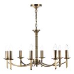 Ambassador 8 Light Dual Mount Pendant Antique Brass