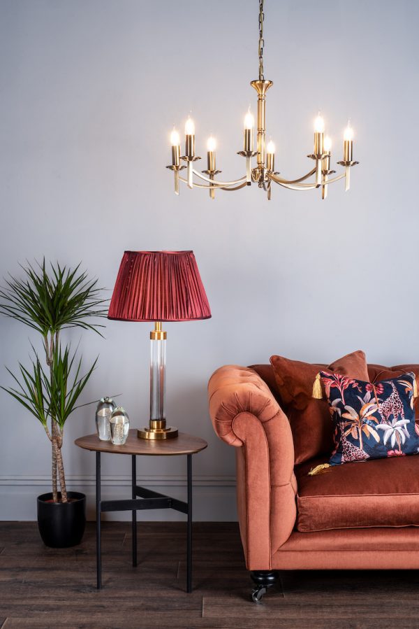 Ambassador 8 Light Dual Mount Pendant Antique Brass - Image 5