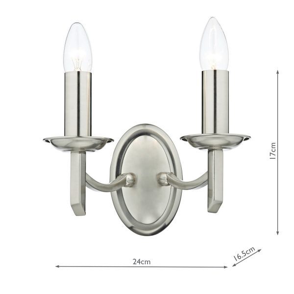 Ambassador Double Wall Bracket Satin Chrome - Image 5