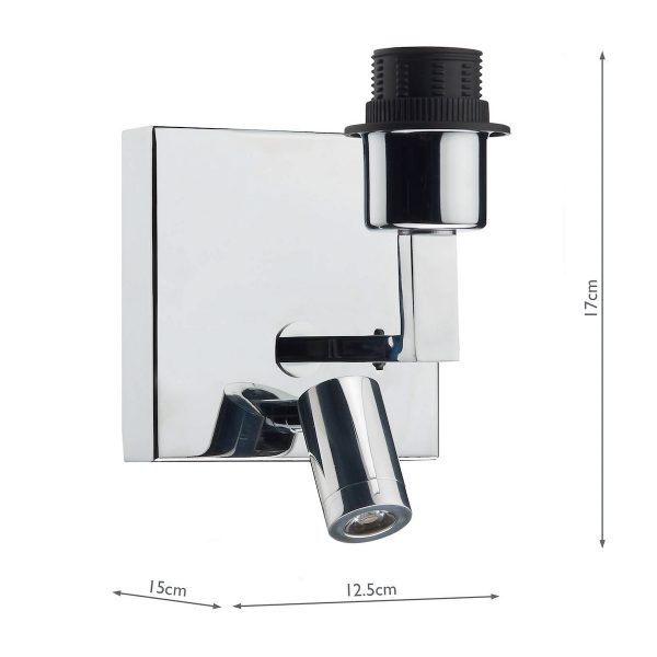 Anvil Wall Bracket Polished Chrome LED Bracket Only - Image 5