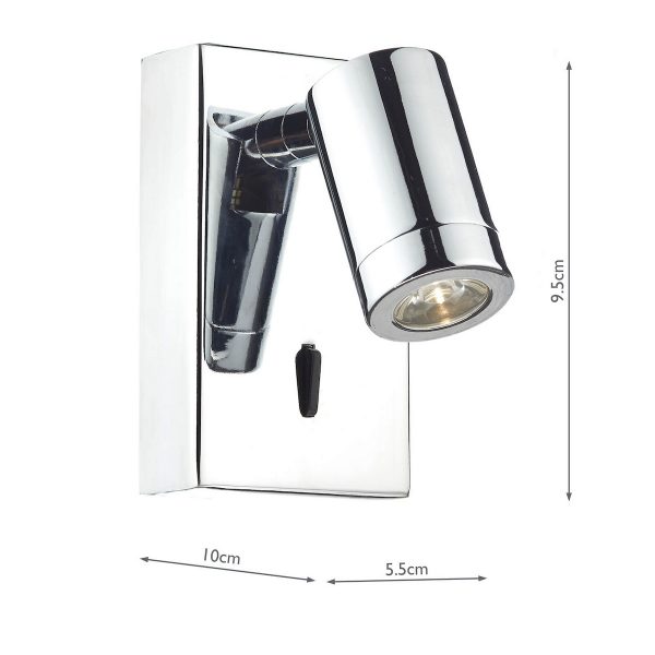 Anvil Wall Bracket Polished Chrome LED - Image 5