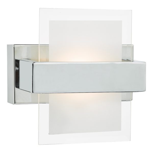 Apt LED Wall Light Polished Chrome & Glass