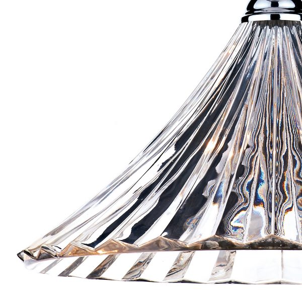 Ardeche 1 Light Large Pendant Clear Glass Polished Chrome - Image 3