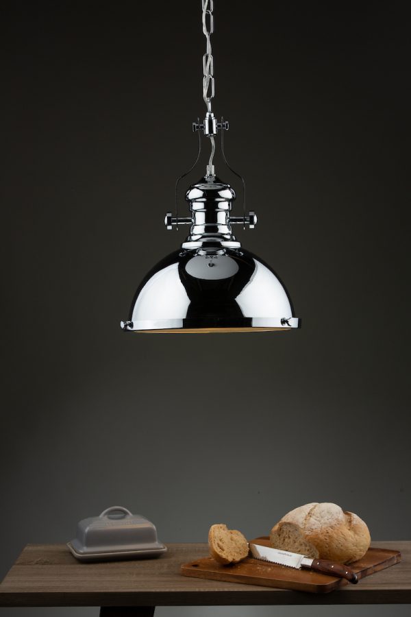 Arona 1 Light Pendant Polished Chrome - Image 5