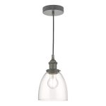 Arvin Pendant Antique Chrome & Glass