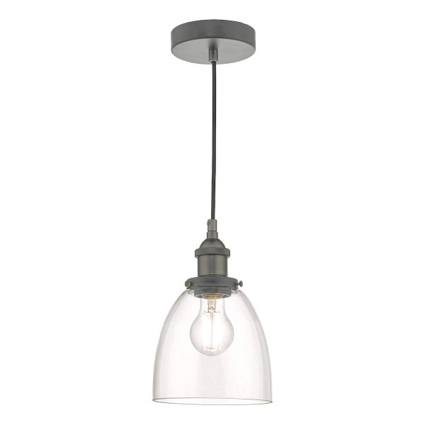 Arvin Pendant Antique Chrome & Glass