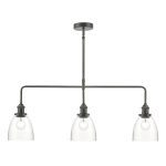 Arvin 3 Light Bar Pendant Antique Chrome & Glass
