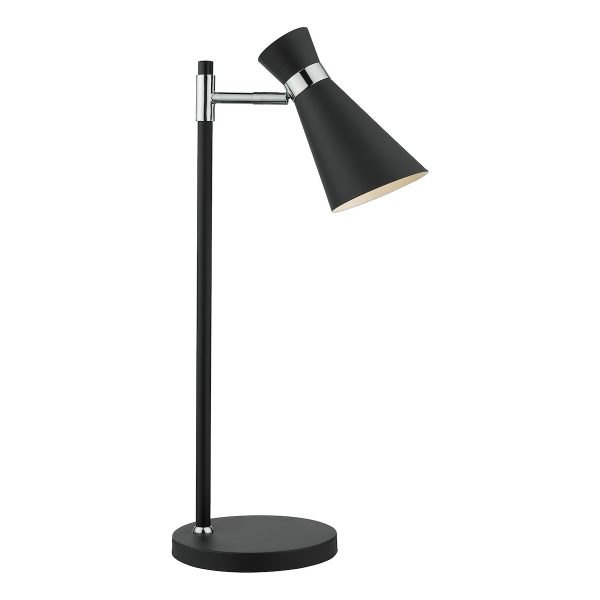 Ashworth Table Lamp Matt Black & Polished Chrome