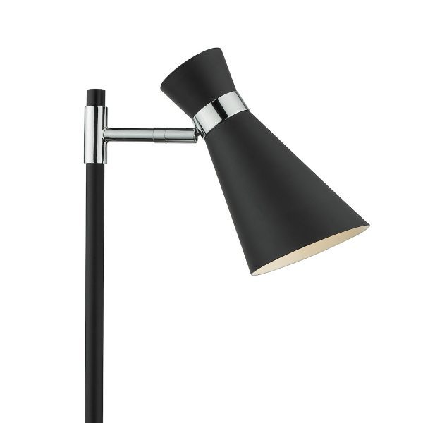 Ashworth Table Lamp Matt Black & Polished Chrome - Image 2