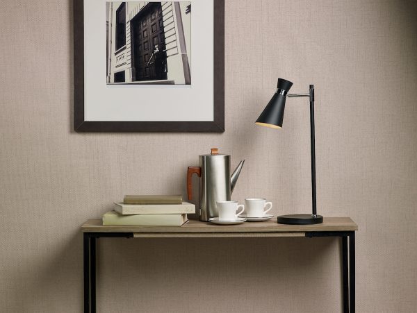 Ashworth Table Lamp Matt Black & Polished Chrome - Image 5