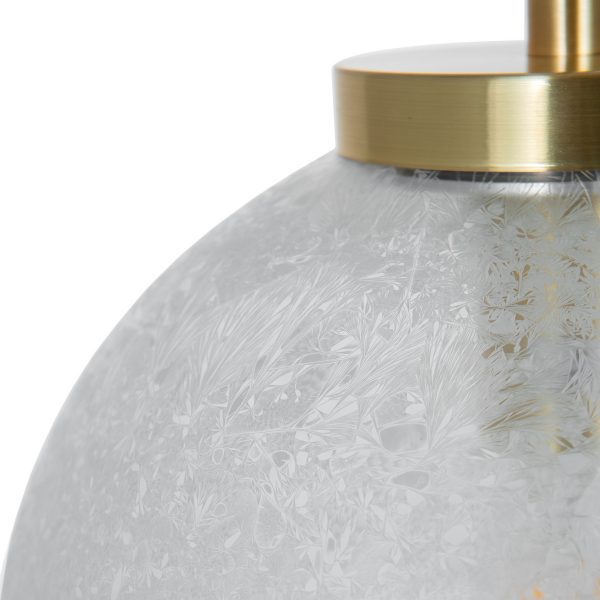 Avari 1 Light Pendant Satin Brass And Clear Frosted Glass - Image 3