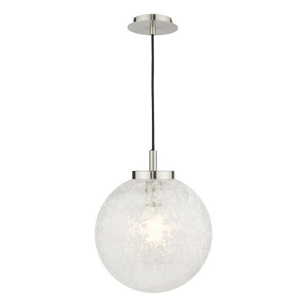 Avari Pendant Satin Nickel Frosted Glass