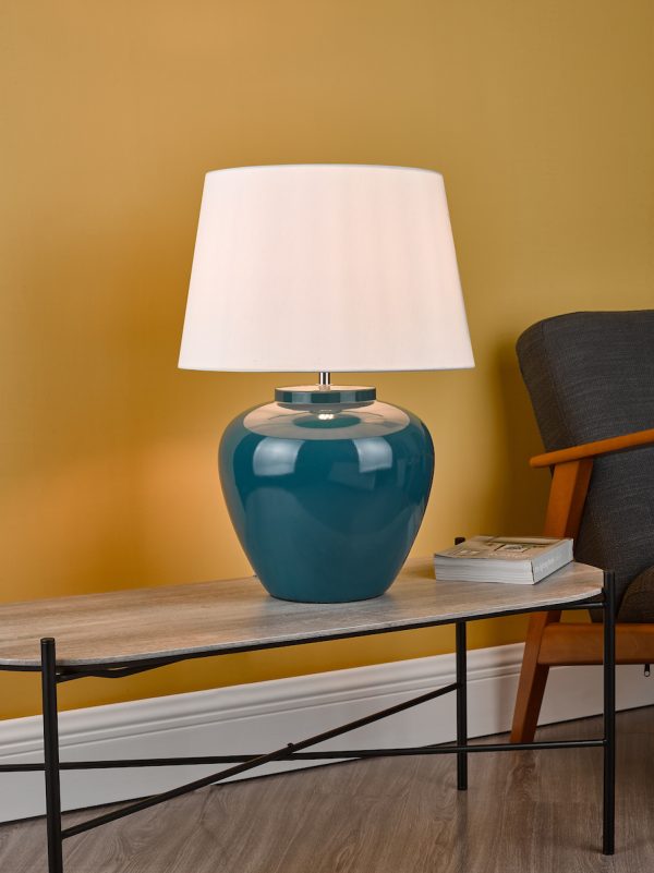 Ayla Table Lamp Blue Ceramic Base Only - Image 4