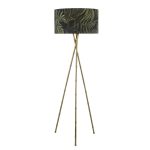 Bamboo Tripod Floor Lamp Antique Brass Base Only