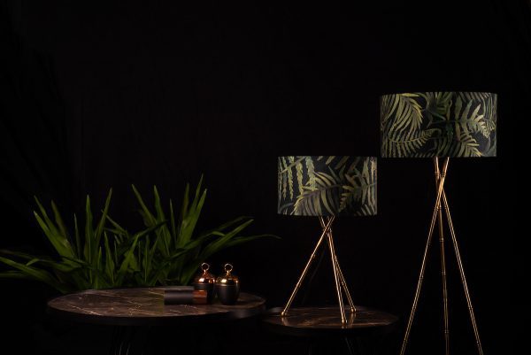 Bamboo Tripod Floor Lamp Antique Brass Base Only - Image 3