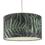 Bamboo Green Leaf Print Velvet Easy Fit Shade Large