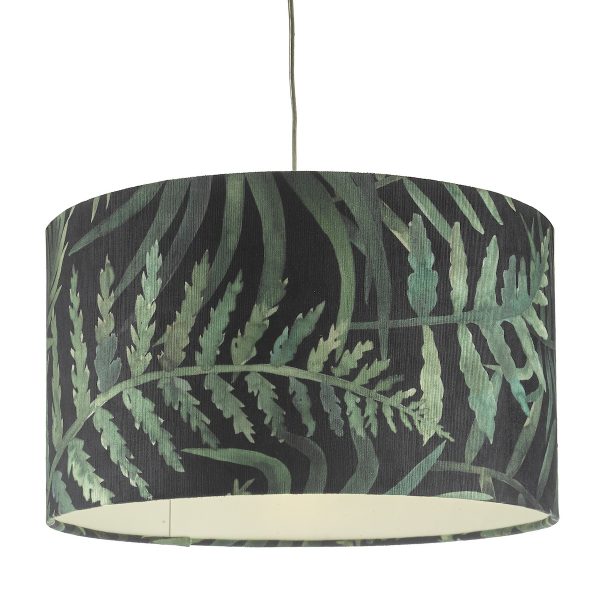 Bamboo Green Leaf Print Velvet Easy Fit Shade Large