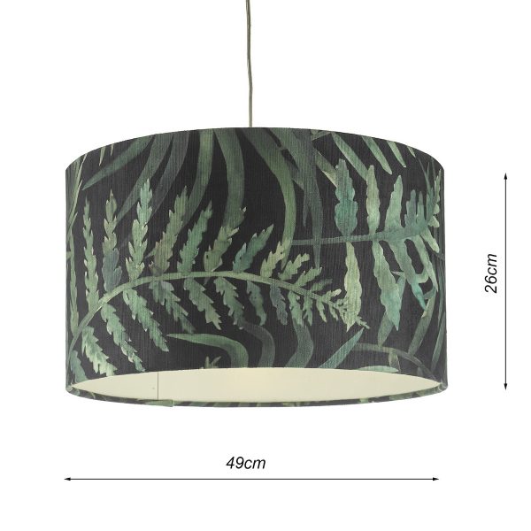 Bamboo Green Leaf Print Velvet Easy Fit Shade Large - Image 3