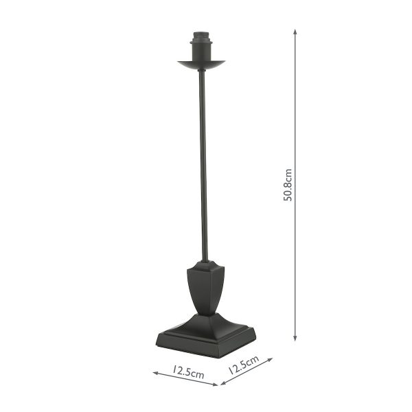 Bessa Table Lamp Satin Black Base Only - Image 9
