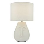 Boris Table Lamp White Ceramic With Shade