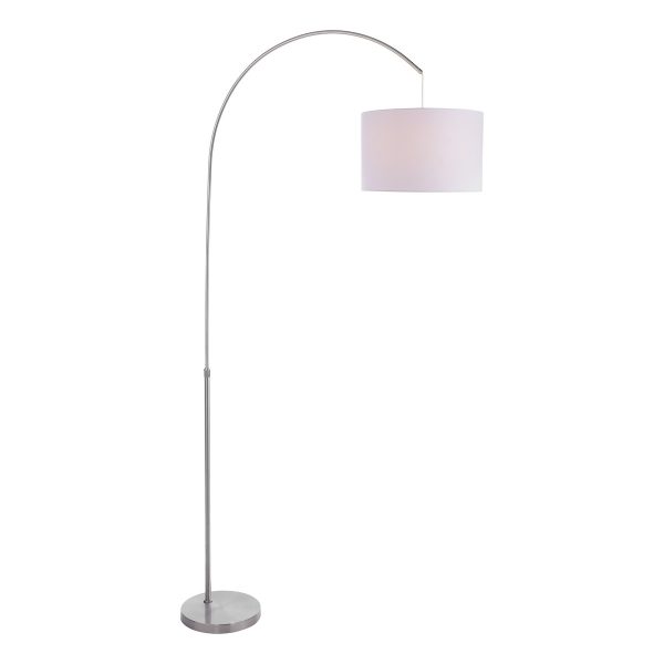 Bow Floor Lamp Satin Nickel Base Only - Image 3