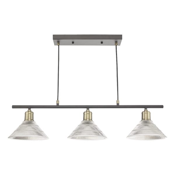 Boyd 3 Light Bar Antique Brass with Glass Shade - Image 4