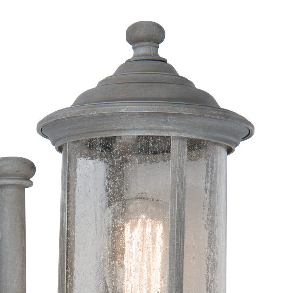 Brompton Outdoor Wall Light Matt Grey Glass IP43 - Image 2