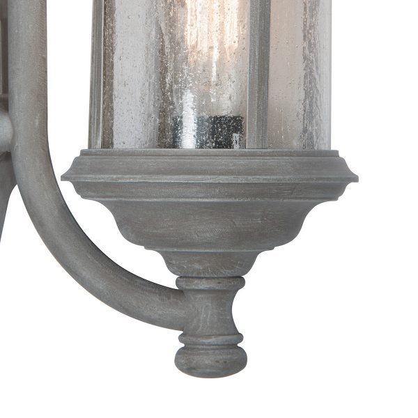 Brompton Outdoor Wall Light Matt Grey Glass IP43 - Image 3