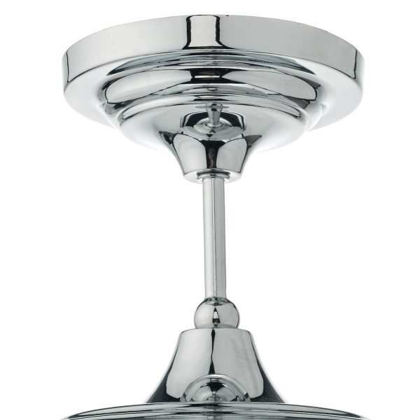 Caden Bathroom Semi Flush Polished Chrome Opal Glass IP44 - Image 3