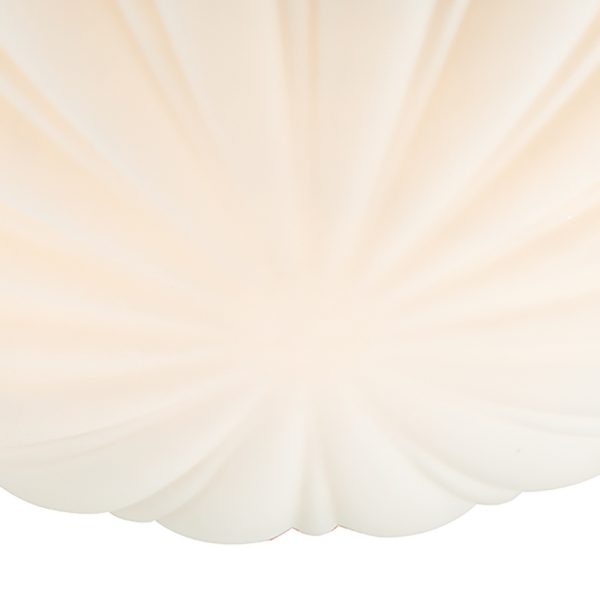 Cafe Bathroom Flush Scalloped Opal Glass IP44 - Image 3