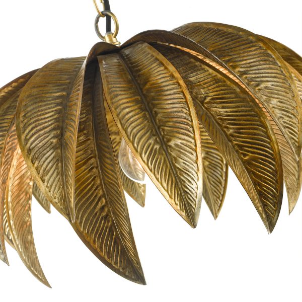 Cara 1 Light Pendant Antique Gold - Image 4