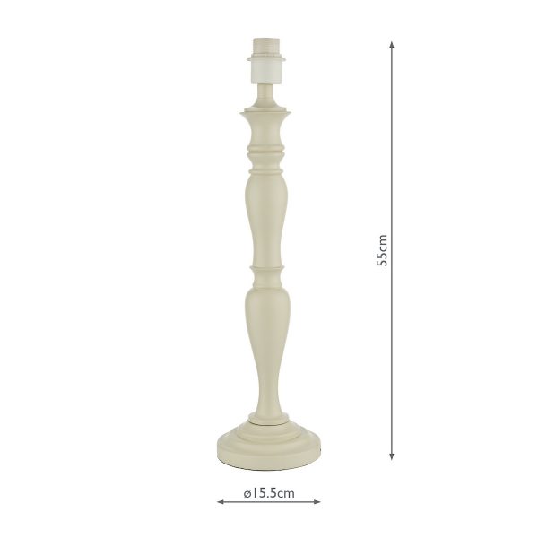 Caycee Table Lamp Cream Base Only - Image 6