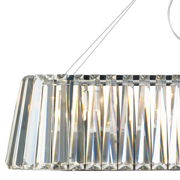 Cecilia 3 Light G9 Oval Linear Pendant Bar - Image 2