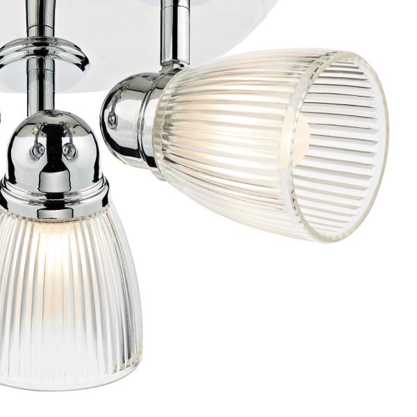 Cedric Bathroom 3 Light Spotlight Polished Chrome Glass IP44 - Image 3
