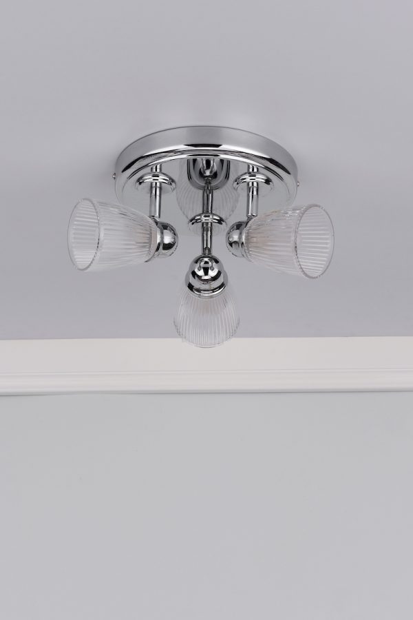 Cedric Bathroom 3 Light Spotlight Polished Chrome Glass IP44 - Image 5