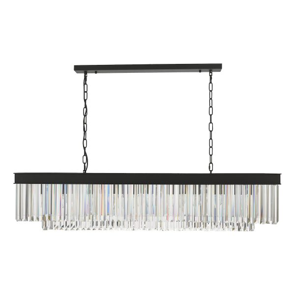 Celeus 6 Light Bar Pendant Anthracite & Crystal - Image 4