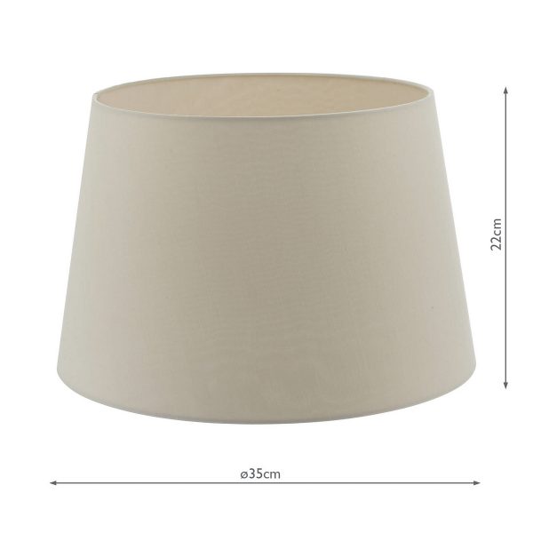 Cezanne Ecru Faux Silk Tapered Drum Shade 35cm - Image 5