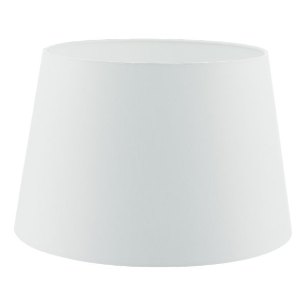 Cezanne White Faux Silk Tapered Drum Shade 35cm