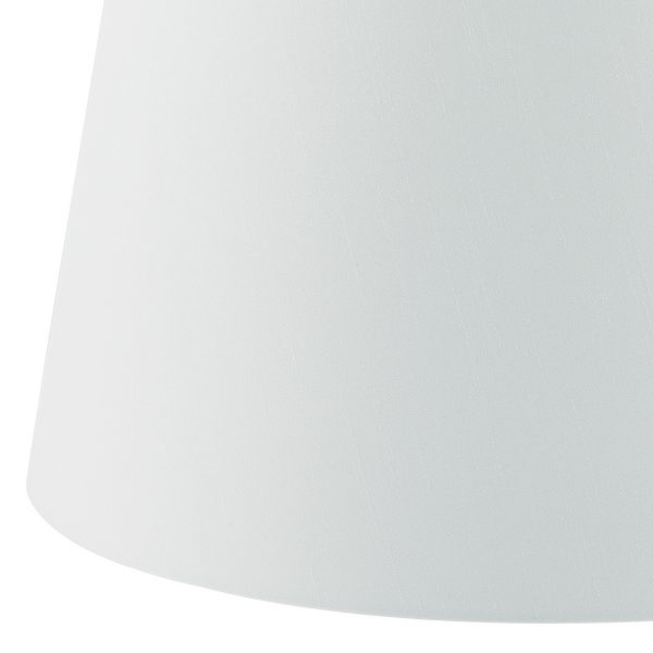 Cezanne White Faux Silk Tapered Drum Shade 35cm - Image 2