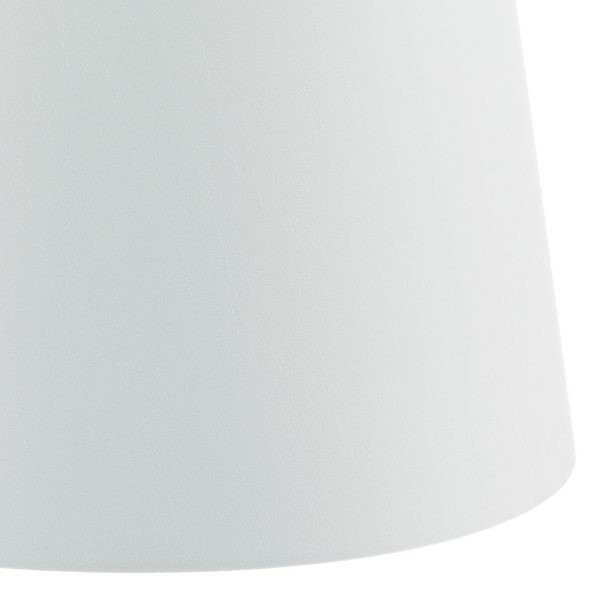 Cezanne White Faux Silk Tapered Drum Shade 35cm - Image 3