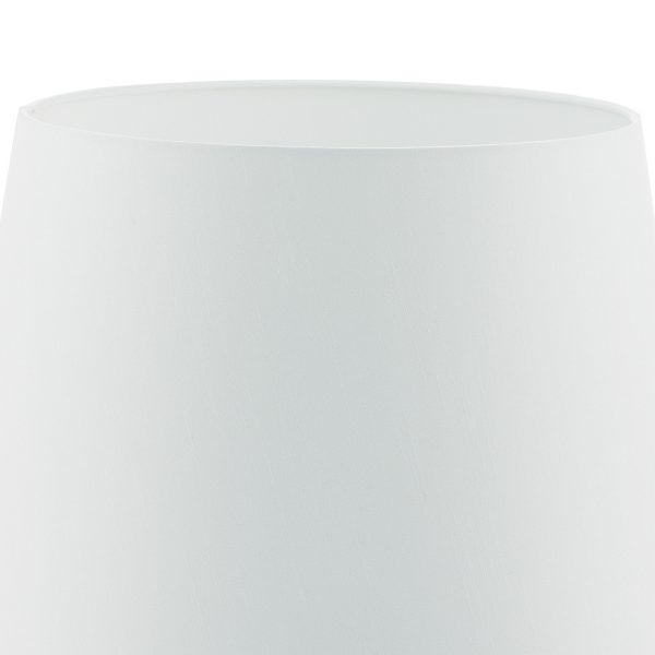 Cezanne White Faux Silk Tapered Drum Shade 35cm - Image 4