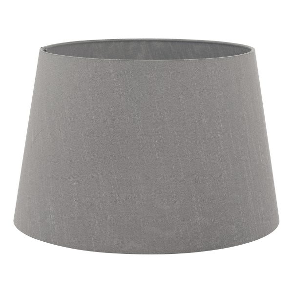 Cezanne Grey Faux Silk Tapered Drum Shade 35cm