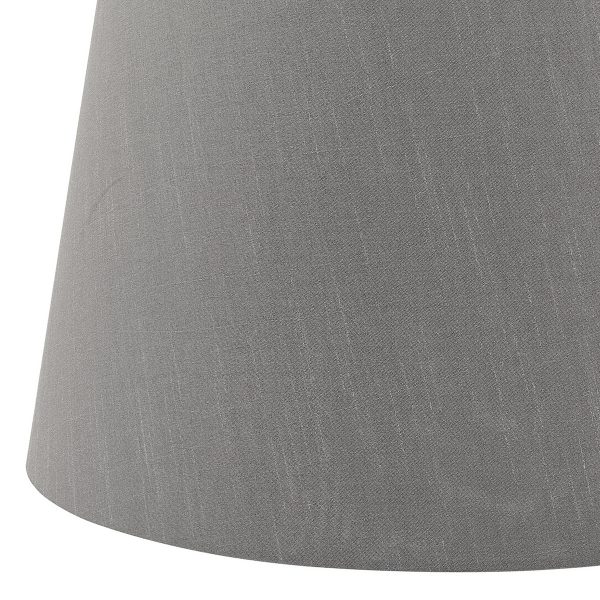 Cezanne Grey Faux Silk Tapered Drum Shade 35cm - Image 2