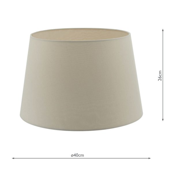Cezanne Ecru Faux Silk Tapered Drum Shade 40cm - Image 5