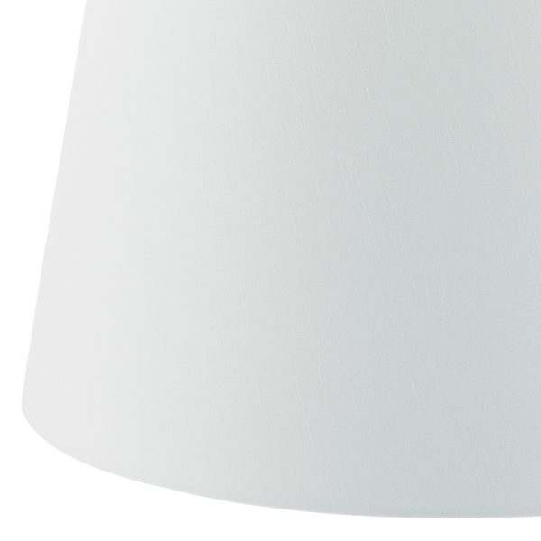 Cezanne White Faux Silk Tapered Drum Shade White 40cm - Image 2